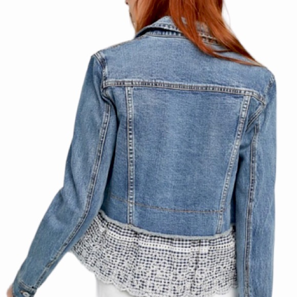 ANTHROPOLOGIE➕Pilcro and the Letterpress Peplum Denim Jacket - Picture 2 of 8